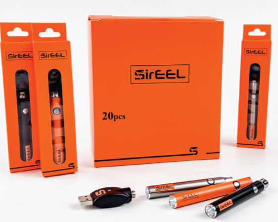 Photograph of product: SirEEL Flashlight 350mAh w/ Preheat Variable Voltage Battery & 510 Thread USB Charger | Silver Color