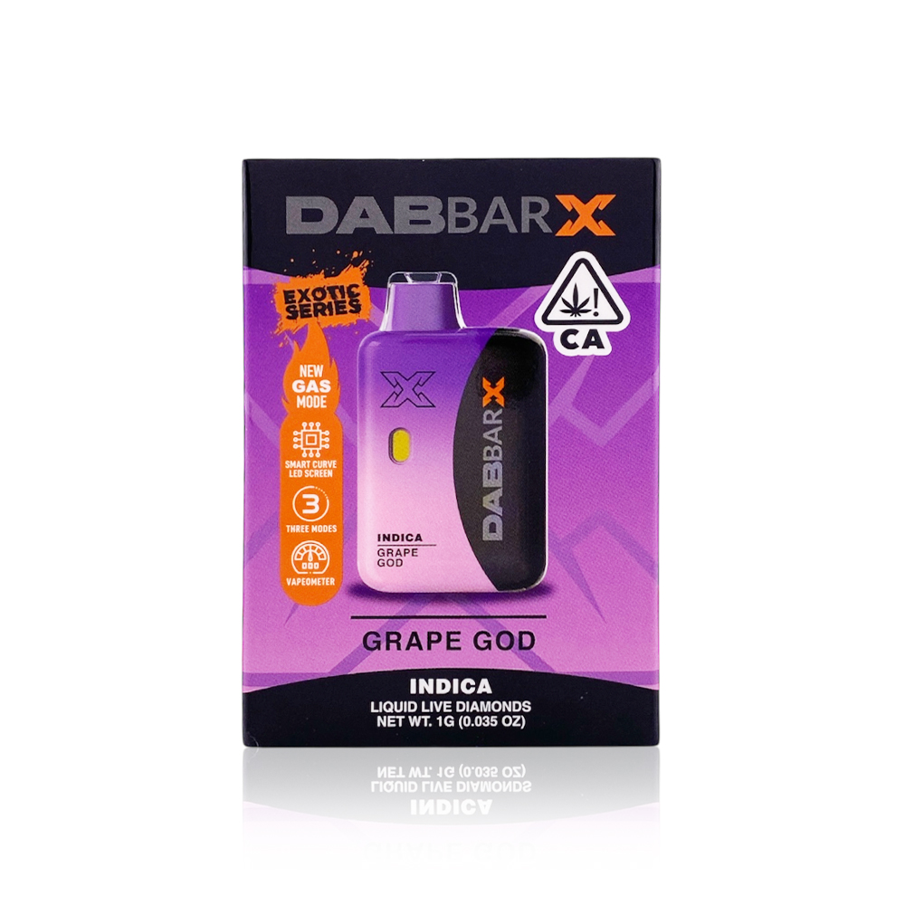 Photograph of product: DABWOODS - All In One - Grape God - Liquid Live Diamonds - 1G