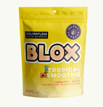 Photograph of product: Blox - Tropical Smoothie Solventless Rosin Gummies 10pk - 100mg