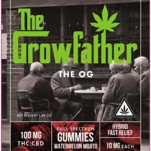 Photograph of product: Watermelon Mojito (The OG) - Fast Relief | The GrowFather | 100mg Gummies