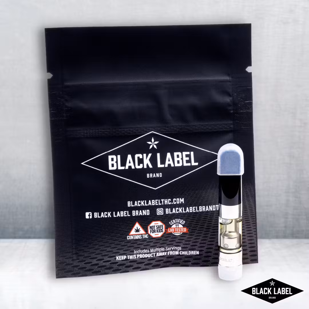 Photograph of product: Black Label l PapayaZ Distillate Vape Cart l 1g
