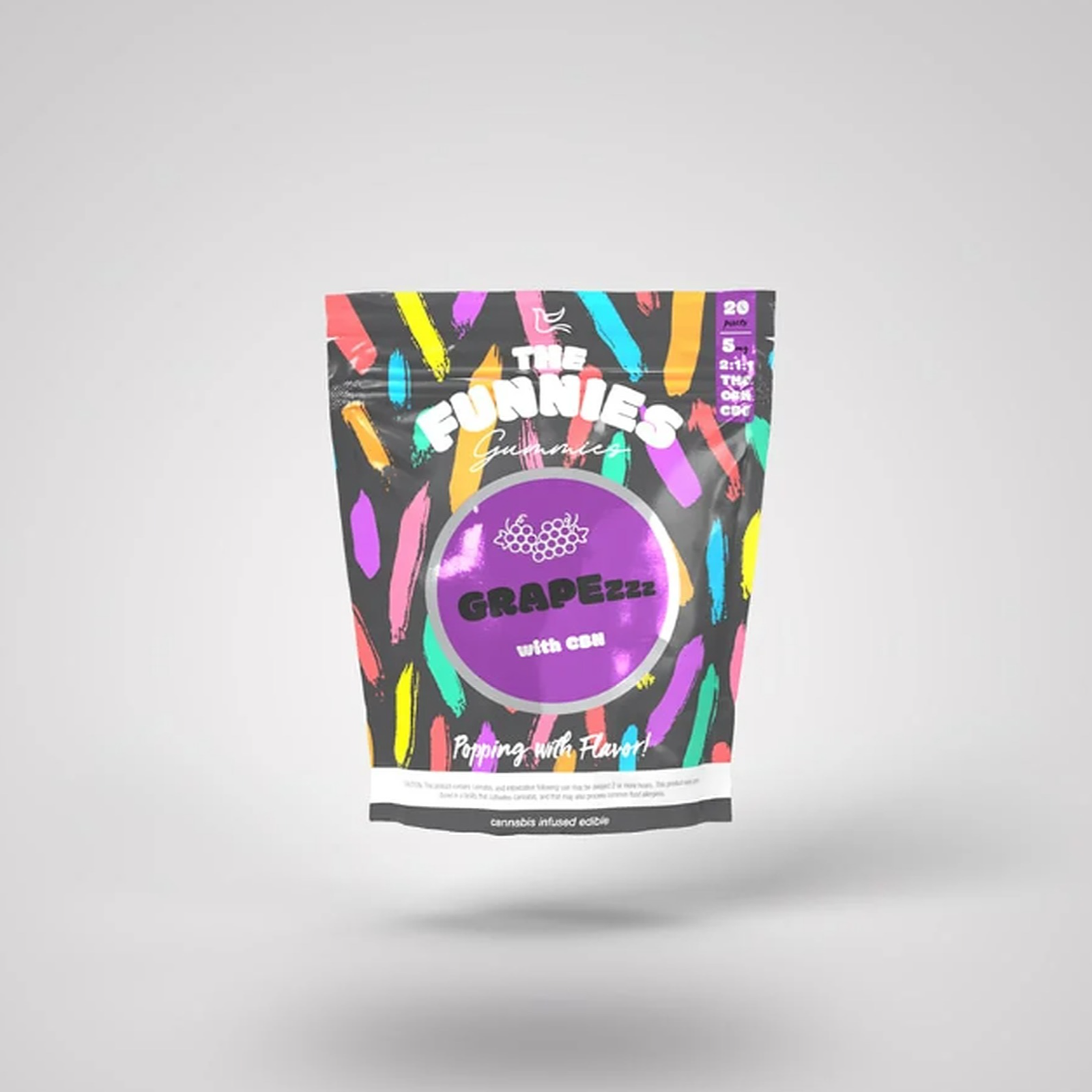 Photograph of product: The Funnies | Grapezzz 2:1:1 (TH-oui, CBN, CBG) 10Pk Gummies - Oui'd
