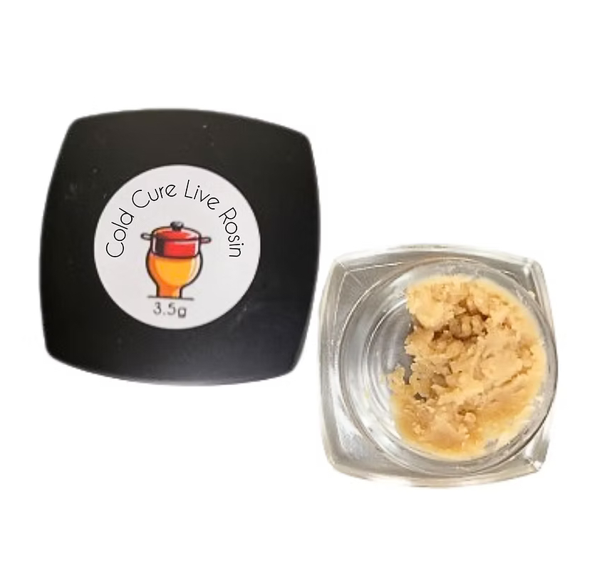 Photograph of Product: Pot & Head | 3.5g Cold Cure Live Rosin | Gush Mintz