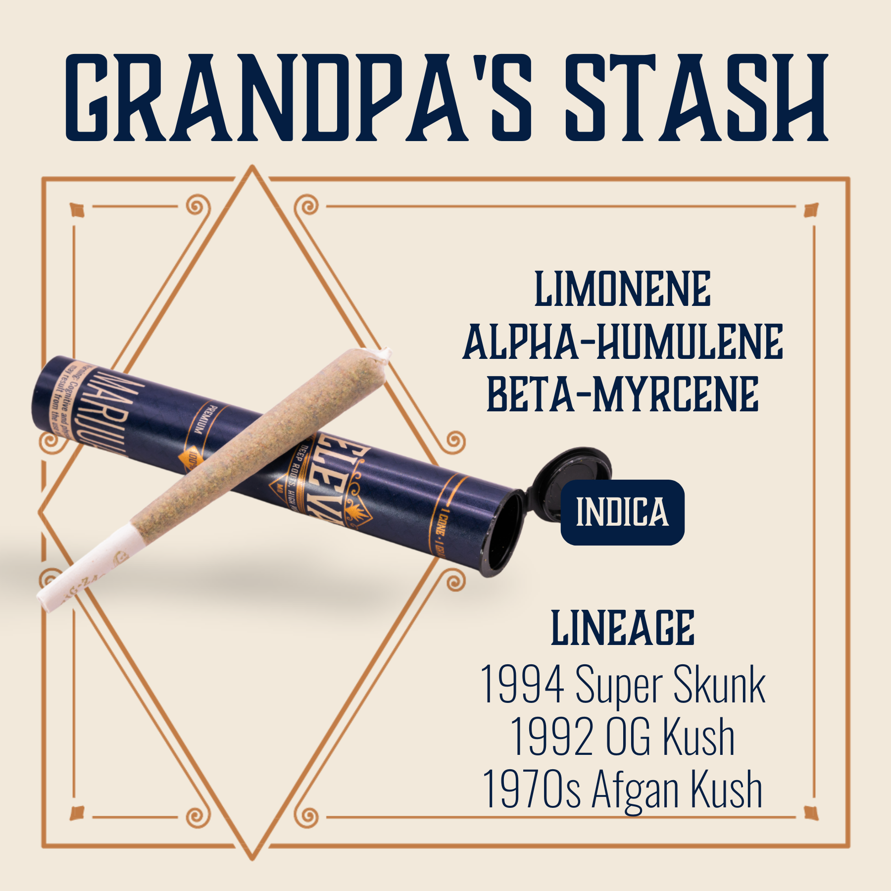 Photograph of product: Grandpa's Stash Pre-Roll | 1g