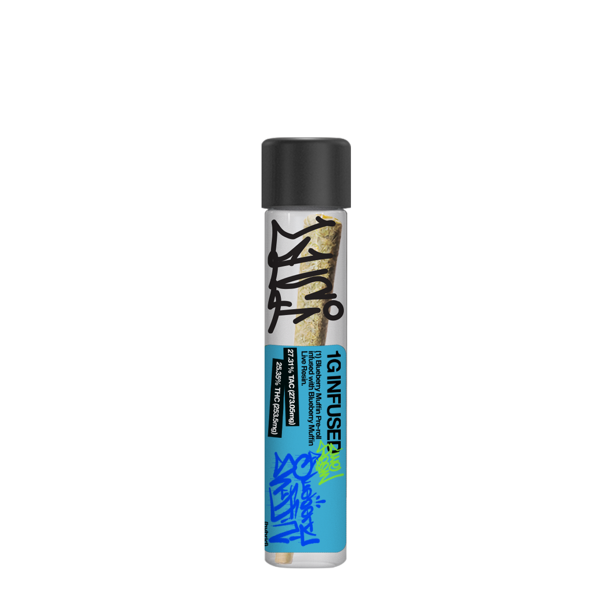 Photograph of product: Luci | Blueberry Muffin | Resin Infused Pre-Roll | Oui'd