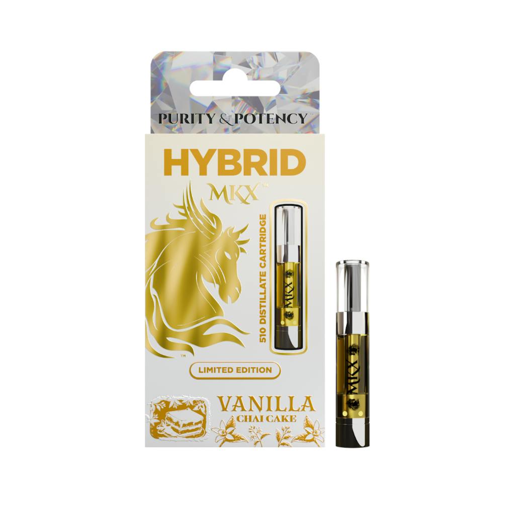 Photograph of product: MKX - 1g Cart - Limited Edition Vanilla Chai Cake Hybrid