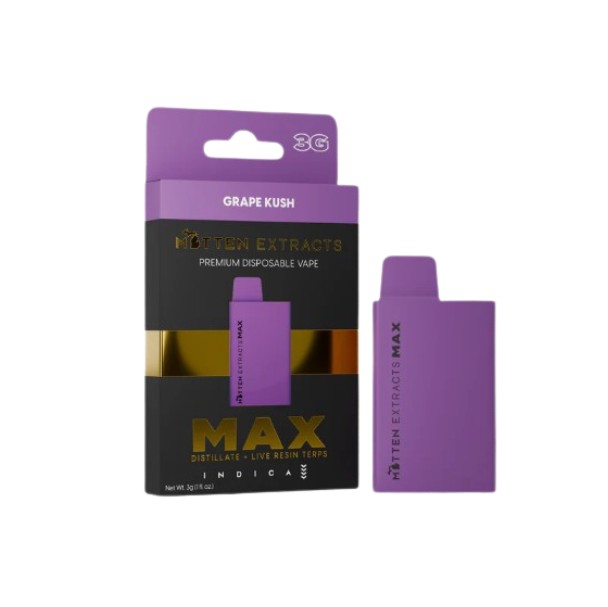 Photograph of product: Mitten Extracts Max Disposable - Grape Kush