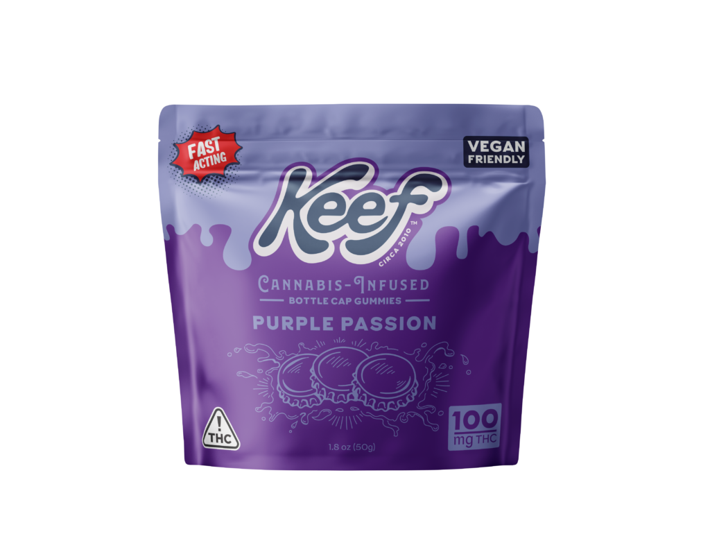 Photograph of product: Purple Passion (H) 100mg Bottlecap Gummies