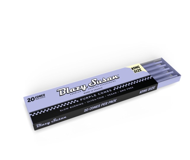 Photograph of product: Blazy Susan | Purple Cone | King Size - 20 Cones per Pack