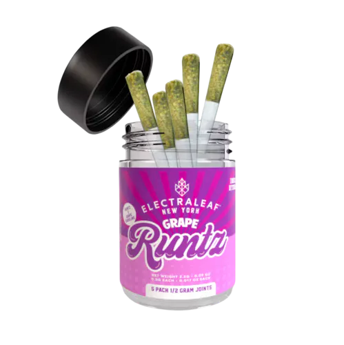Photograph of product: Electraleaf | Grape Runtz |  Pre-Roll 5pk | 2.5g