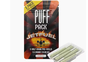Photograph of product: PUFF | Jet Fuel | 0.5g Pre-Rolls | 5pk