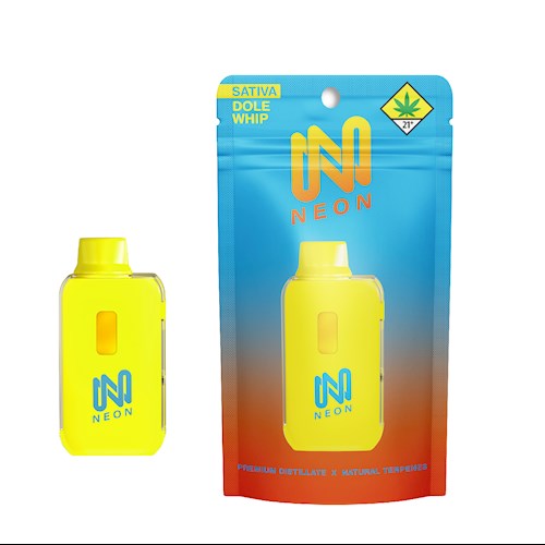 Photograph of product: Neon | Dole Whip | Flavored DIstillate & Terpenes | DIsposable | 1g