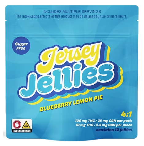 Photograph of product: Blueberry Lemon Pie | Cured Resin SF Gummies | 4:1 TH-oui:CBN | 10pk/100mg:25mg