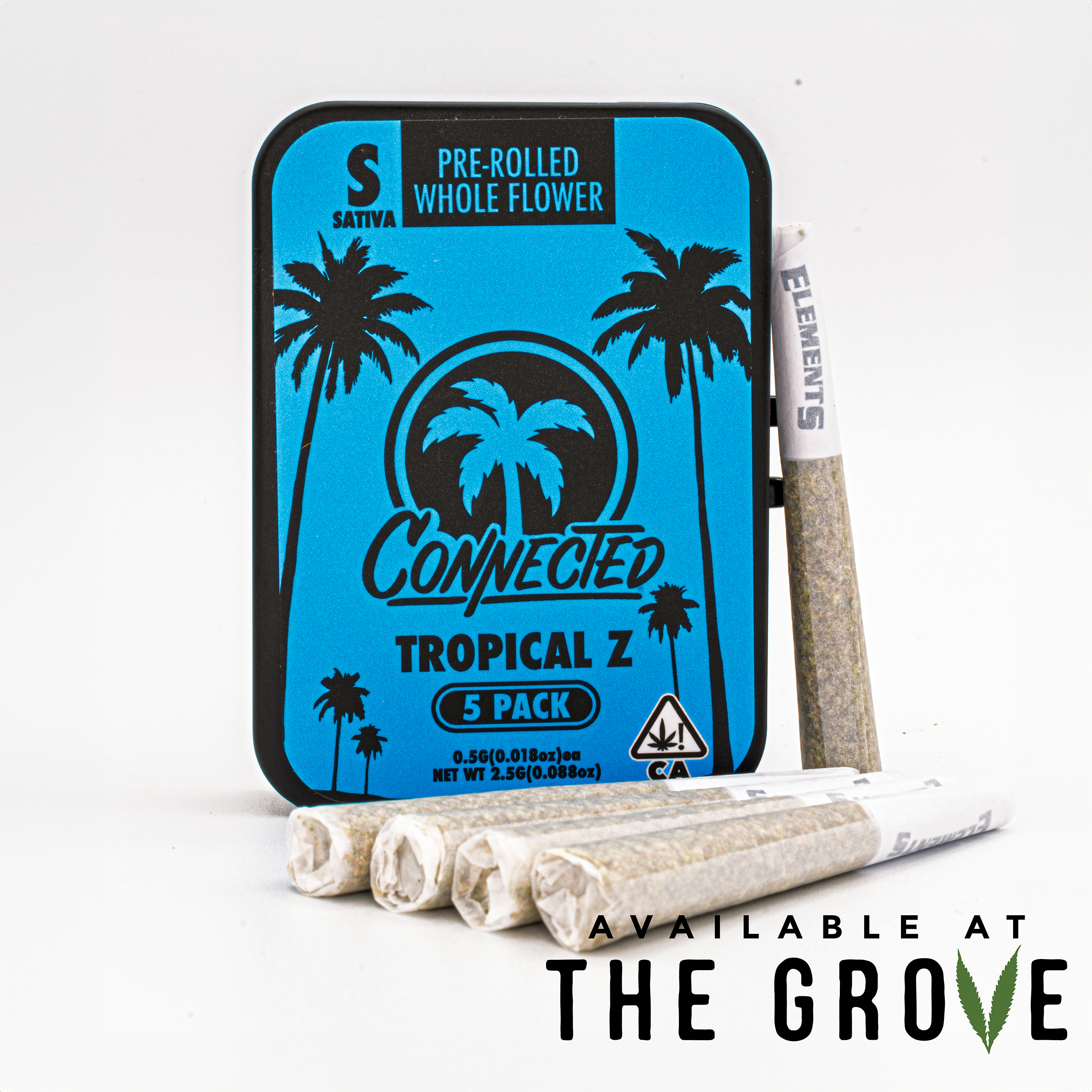Photograph of product: Connected Oui'd | Tropical Z - 5 Pack Pre-rolls