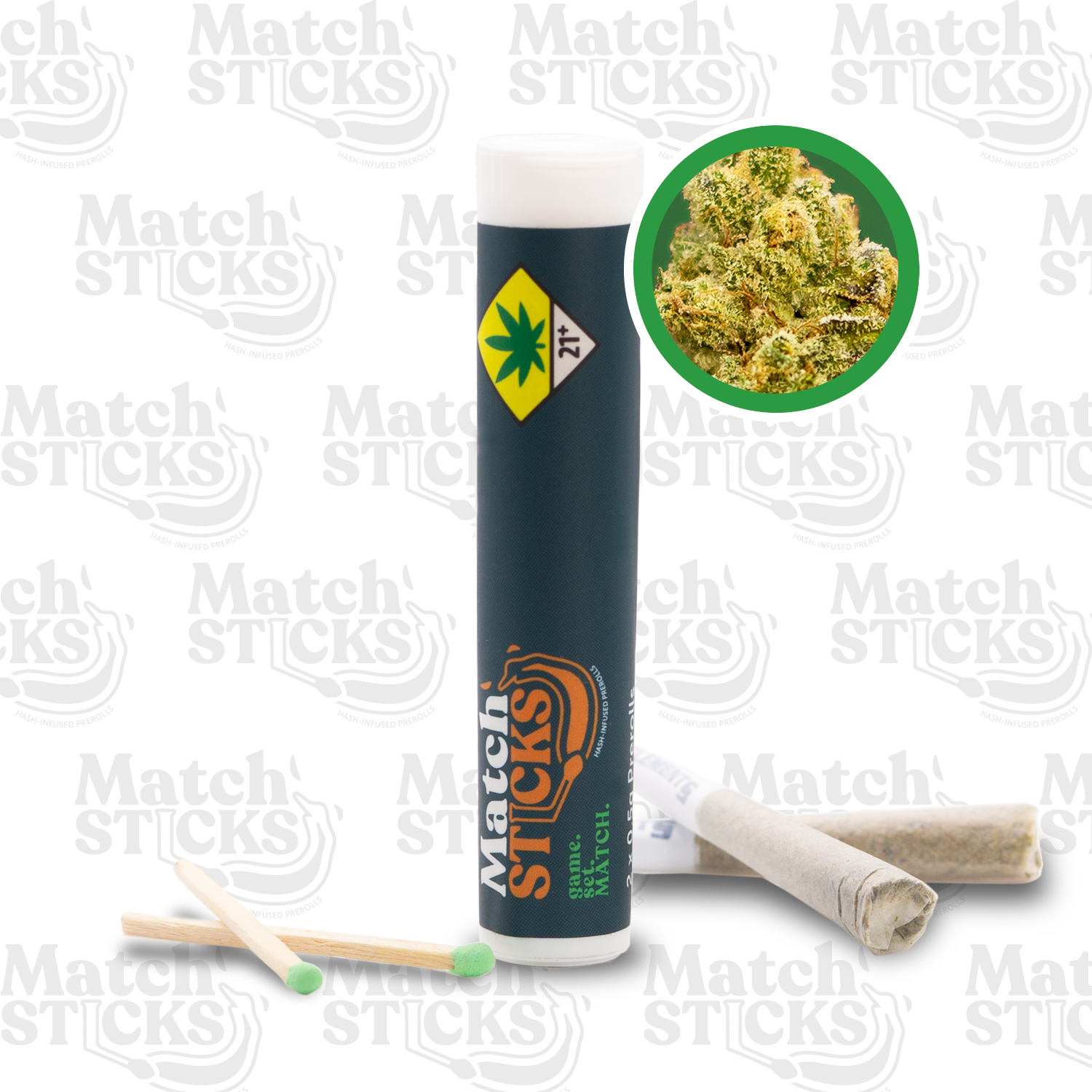 Photograph of product: MatchSticks au chocolat Infused Prerolls - Happy Trails [2 x 0.5g]