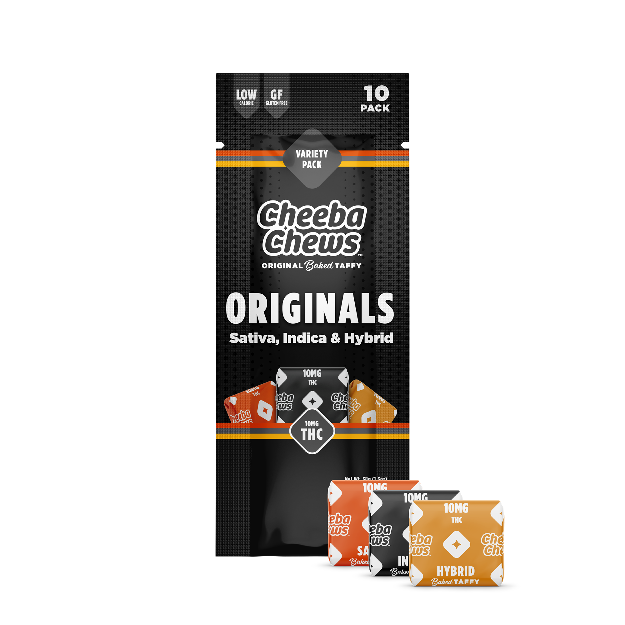 Photograph of product: Cheeba Chews (I, S, H) Originals Variety Wax Wrapped Chews 100mg
