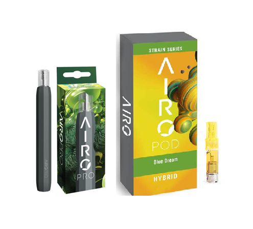 Photograph of product: Airo Brands | Blue Dream | Strain Series AiroPod Cartridge 1g W/ AiroPod Battery (While Supplies Last)