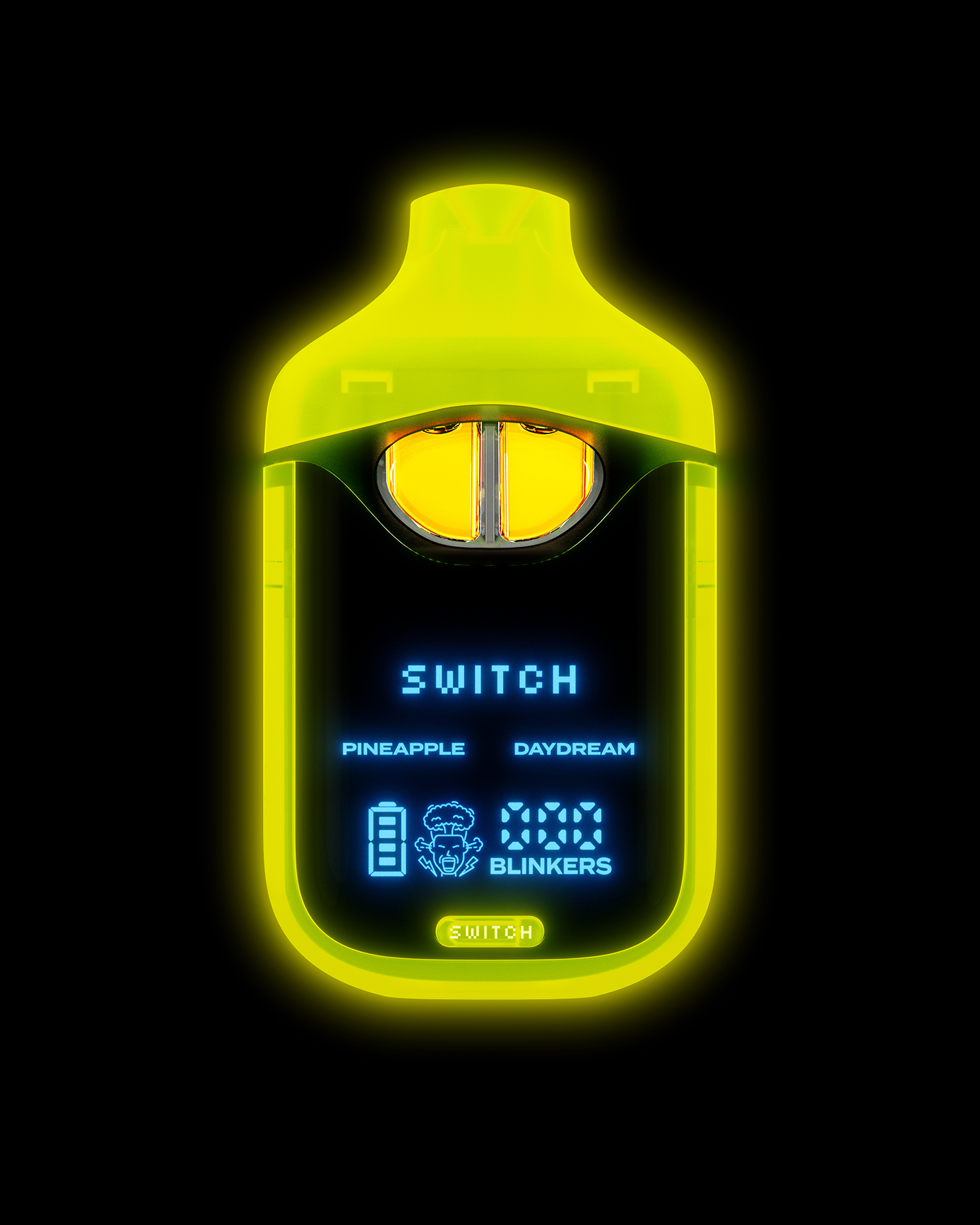 Photograph of product: Pineapple x Daydream Liquid Live Diamonds Disposable Dual Chamber Vape