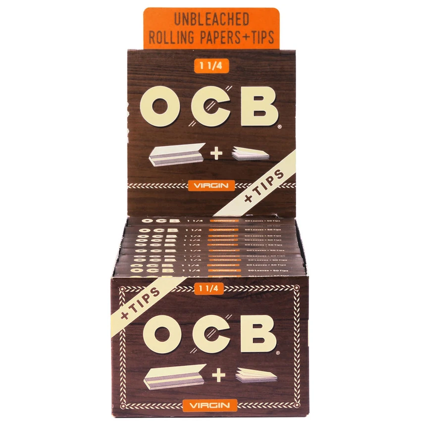 Photograph of product: OCB - Virgin Unbleached Papers & Tips - 1 1/4"
