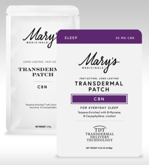 Photograph of product: 20MG CBN MARY'S TRANSDERMAL SLEEP PATCH