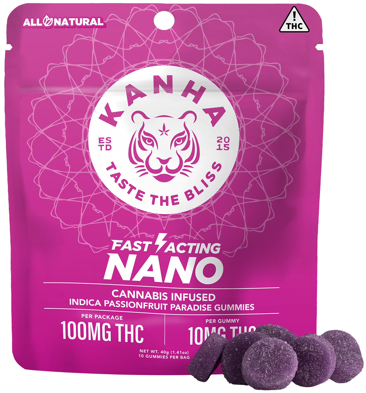 Photograph of product: NANO Passionfruit Paradise Gummies 10-pack