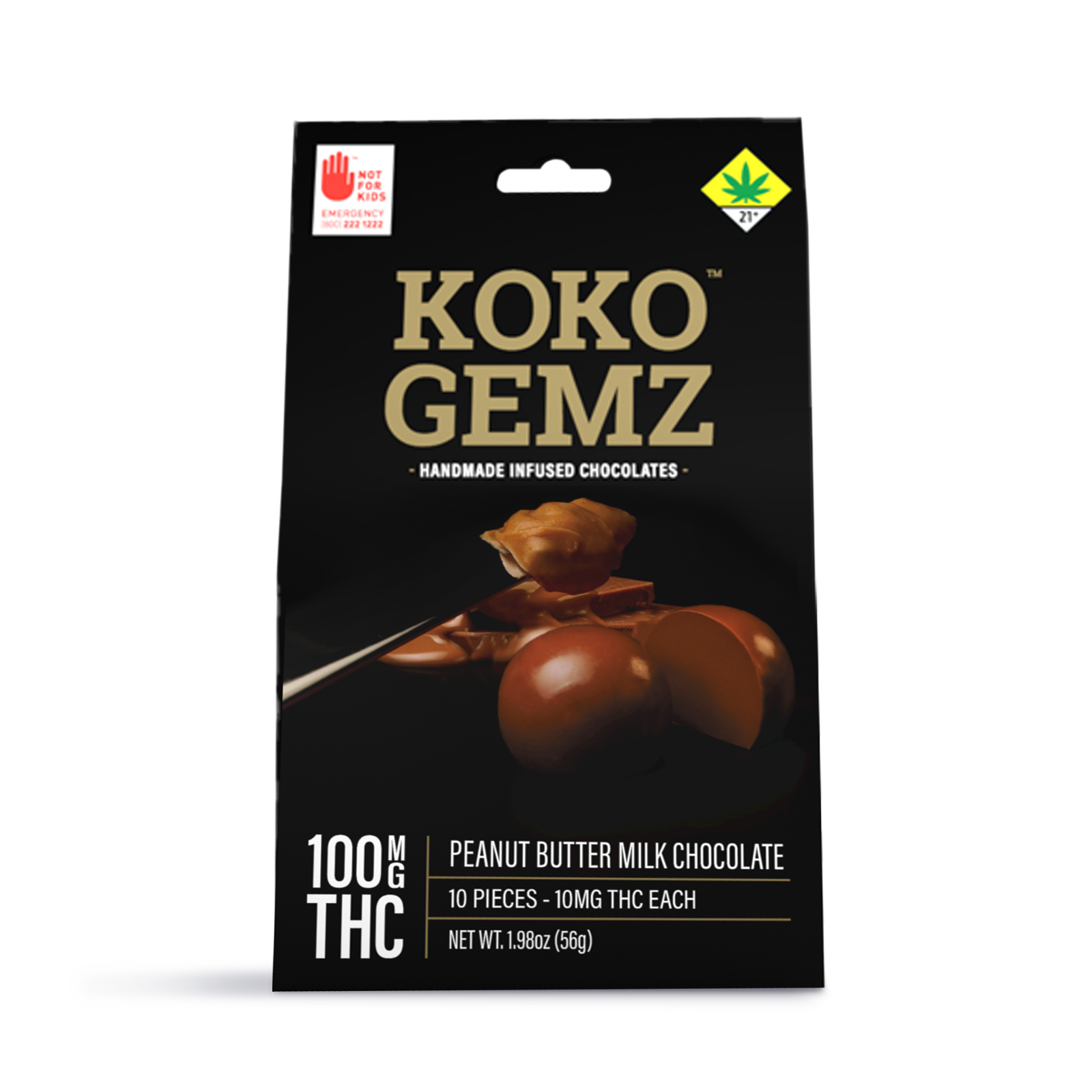 Photograph of product: Peanut Butter Milk Chocolates 10-pack