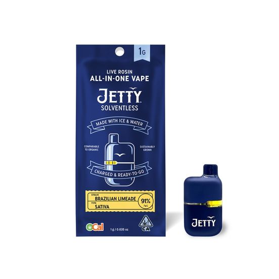 Photograph of product: Jetty AIO Solventless Mini Tank Brazilian Limeade 1g - 