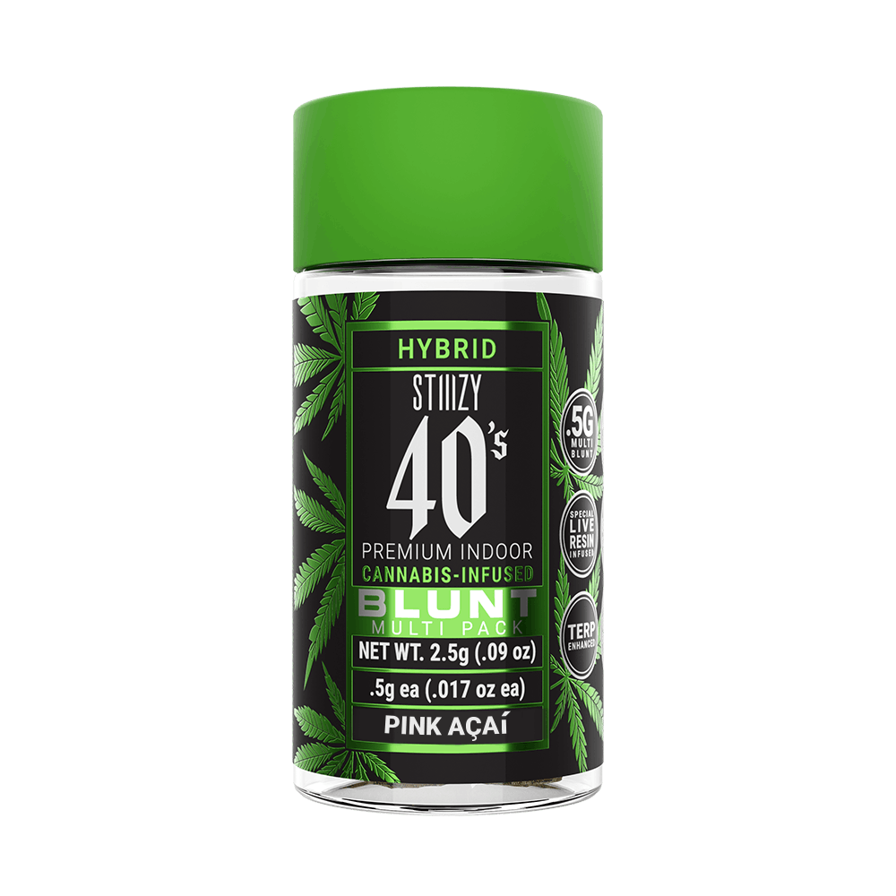 Photograph of product: Stiiizy 40's 5pk Blunt Pink Acai $30