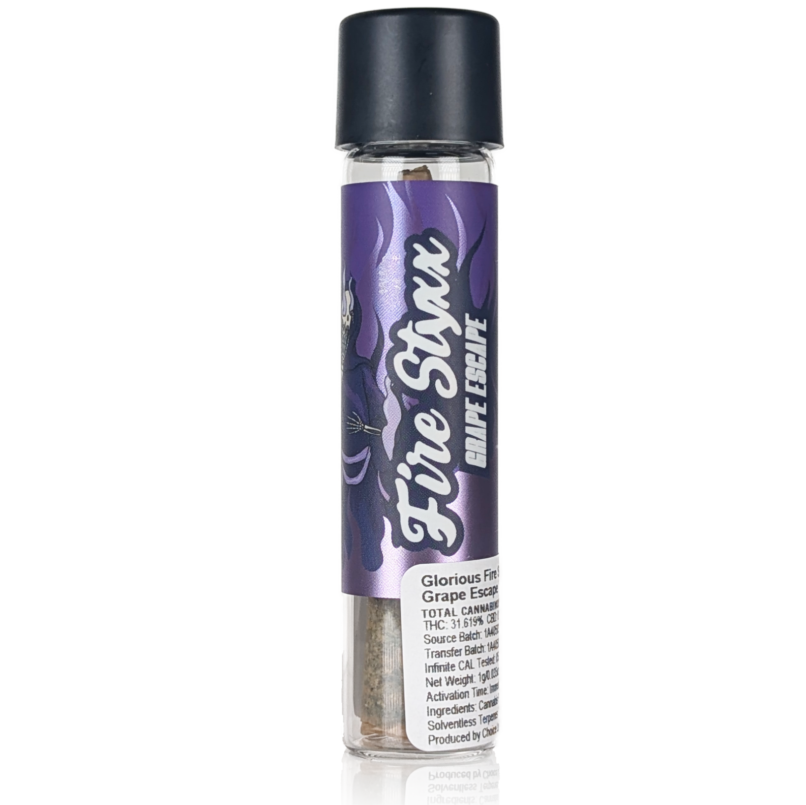 Photograph of product: FIRE STYXX - GRAPE ESCAPE - INFUSED PRE-ROLL