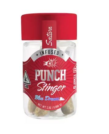 Photograph of product: D. Punch Stinger 5 x .5g Infused Pre Roll Pack - Blue Dream - 