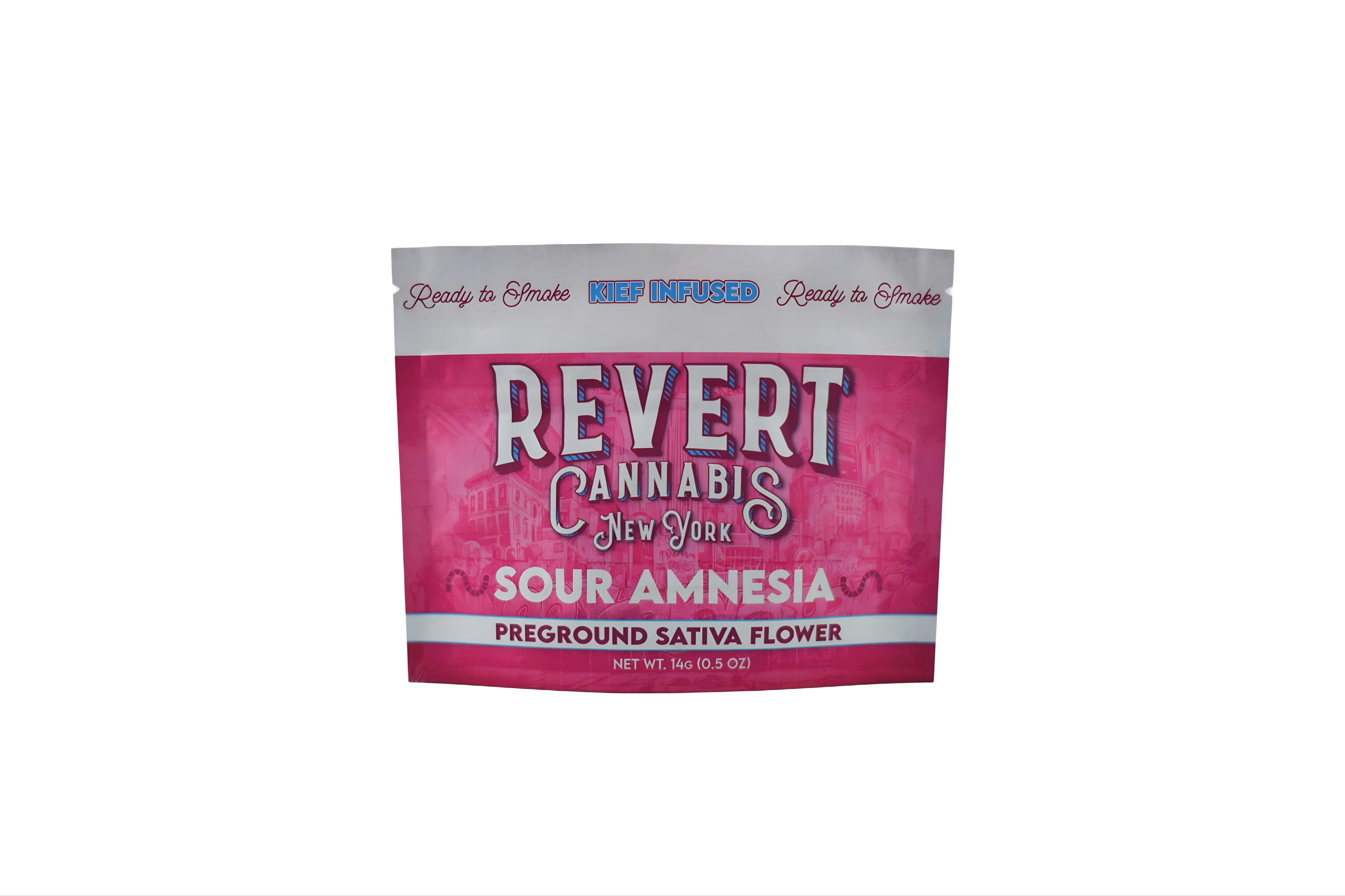 Photograph of product: Revert | Sour Amnesia |  Kief Infused Ground Flower | 14g (S)