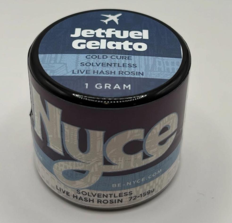 Photograph of product: Nyce - Rosin Jar - Jetfuel Gelato - 1g