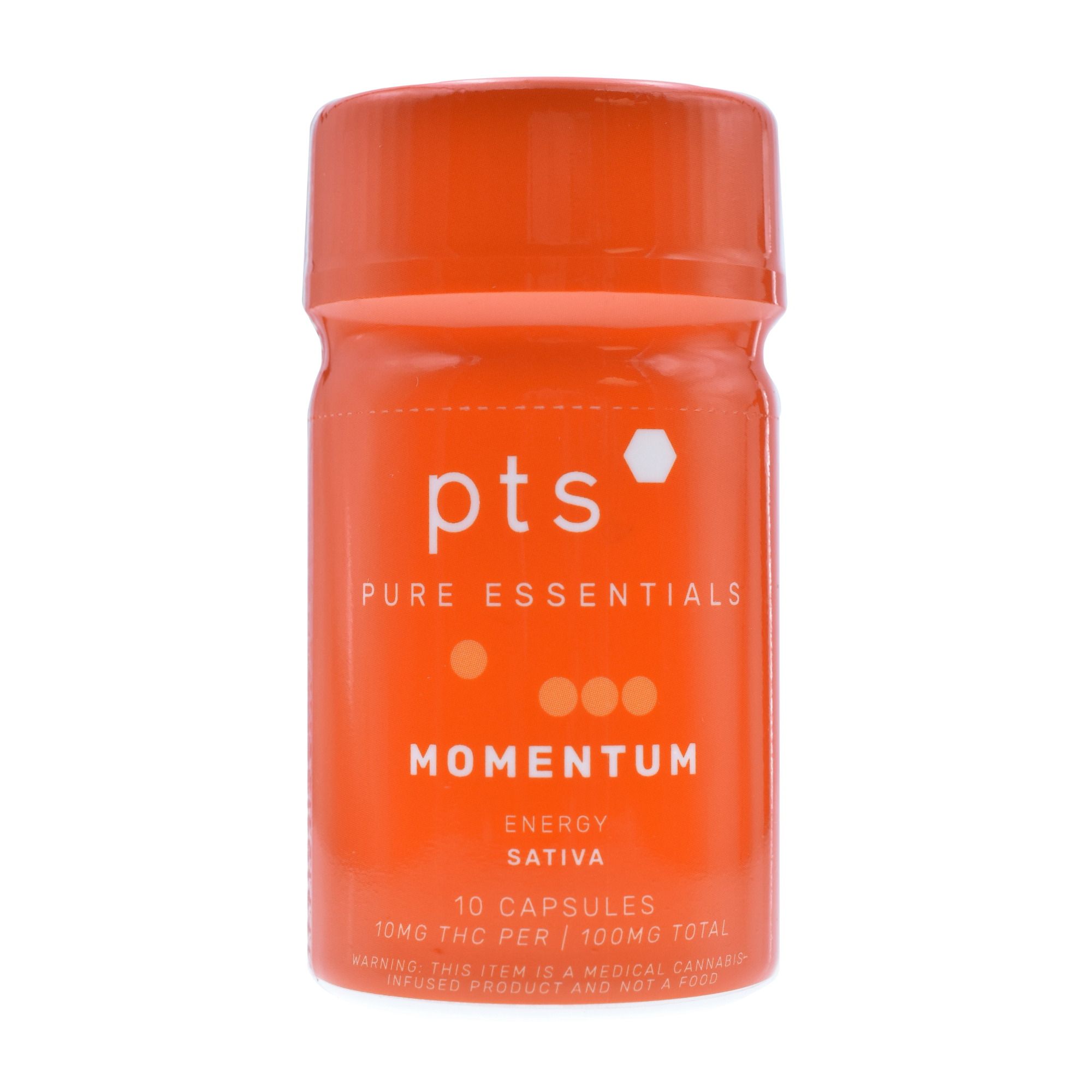 Photograph of product: Unflavored X Momentum Capsules 100mg (10-Pack | 10mg Each)