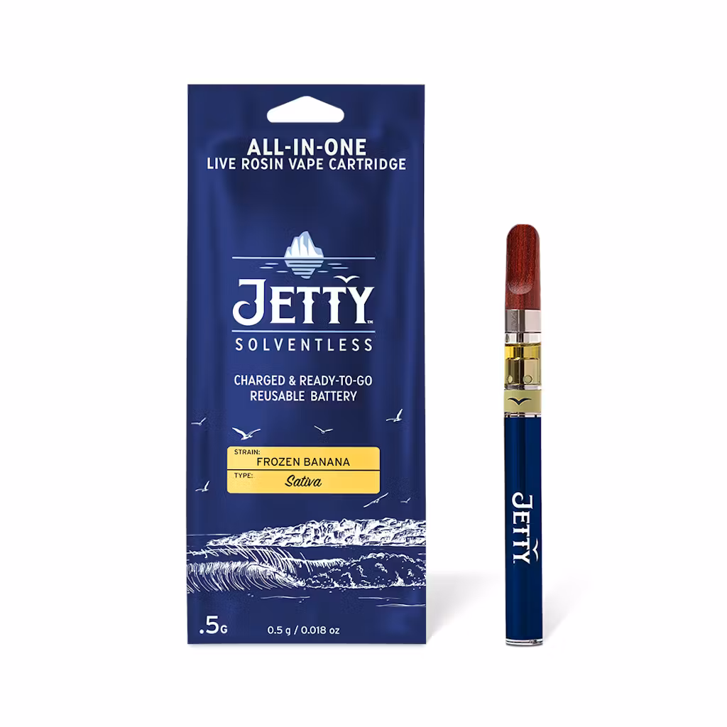 Photograph of product: Jetty | Frozen Banana | Live Rosin | AIO | .5g