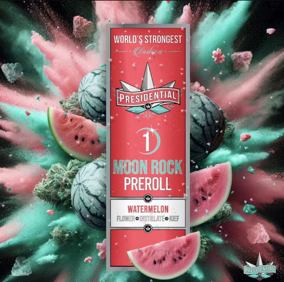 Photograph of product: Presidential | Watermelon - 1g Moon Rock Pre Roll