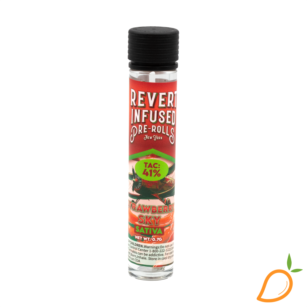 Photograph of product: 0.7g Strawberry Sky Infused Preroll Revert