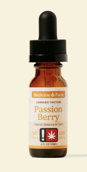 Photograph of product: Medicine Farm Botanicals | 1:1 Hybrid Passion Berry Tincture | 15mL