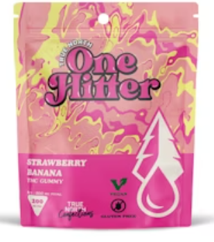 Photograph of product: True North - One Hitter 200mg Strawberry Banana