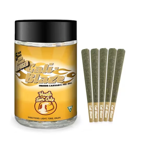 Photograph of product: Cali Blaze - Multipack Infused Prerolls - Vanilla Lava Cake