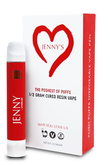 Photograph of product: Jenny's Cured Resin Vape Oui'd Pine Tar Kush