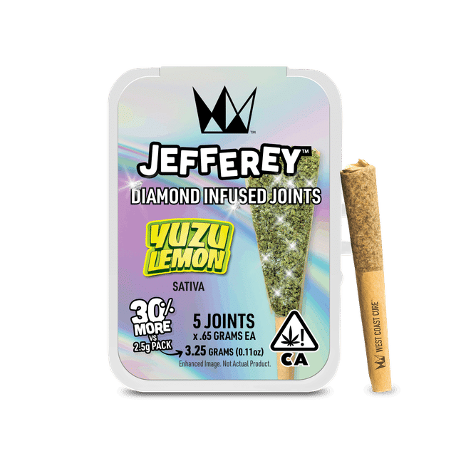 Photograph of product: 5pk Yuzu Lemon Jefferey Pre-rolls - 
