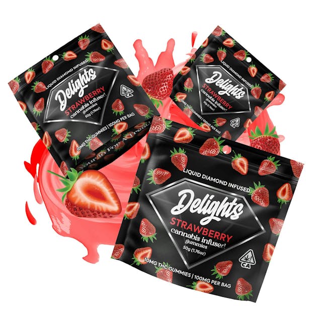 Photograph of product: Strawberry | 100MG Liquid Diamond Gummies