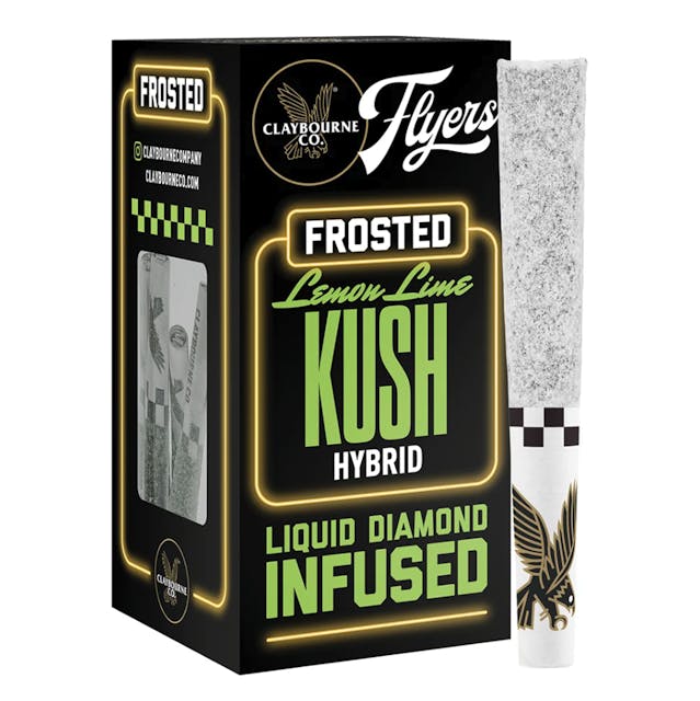 Photograph of product: Flyers Frosted: Lemon Lime Kush 5pk .5g Pre-Roll - 