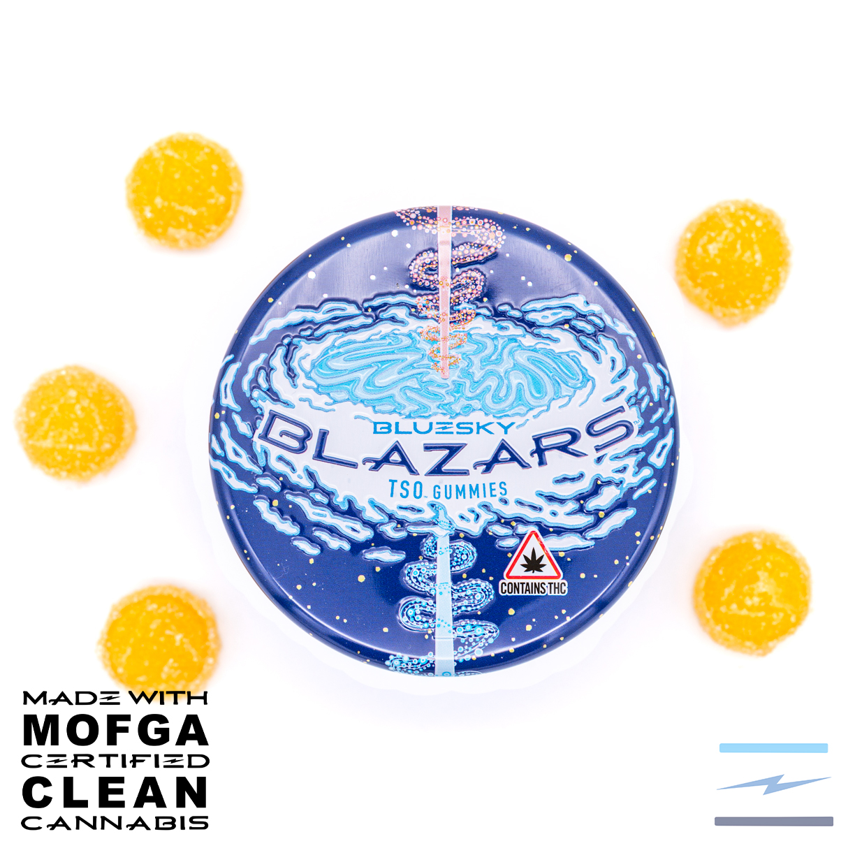 Photograph of product: Blazars TSO Gummies 200mg Passionfruit Apricot Maple W/Farmers Daughter TSO