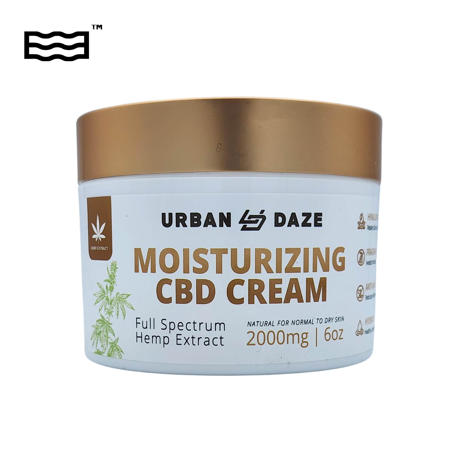 Photograph of product: Urban Daze CBD Full Spectrum Moisturizing Cream 2000mg
