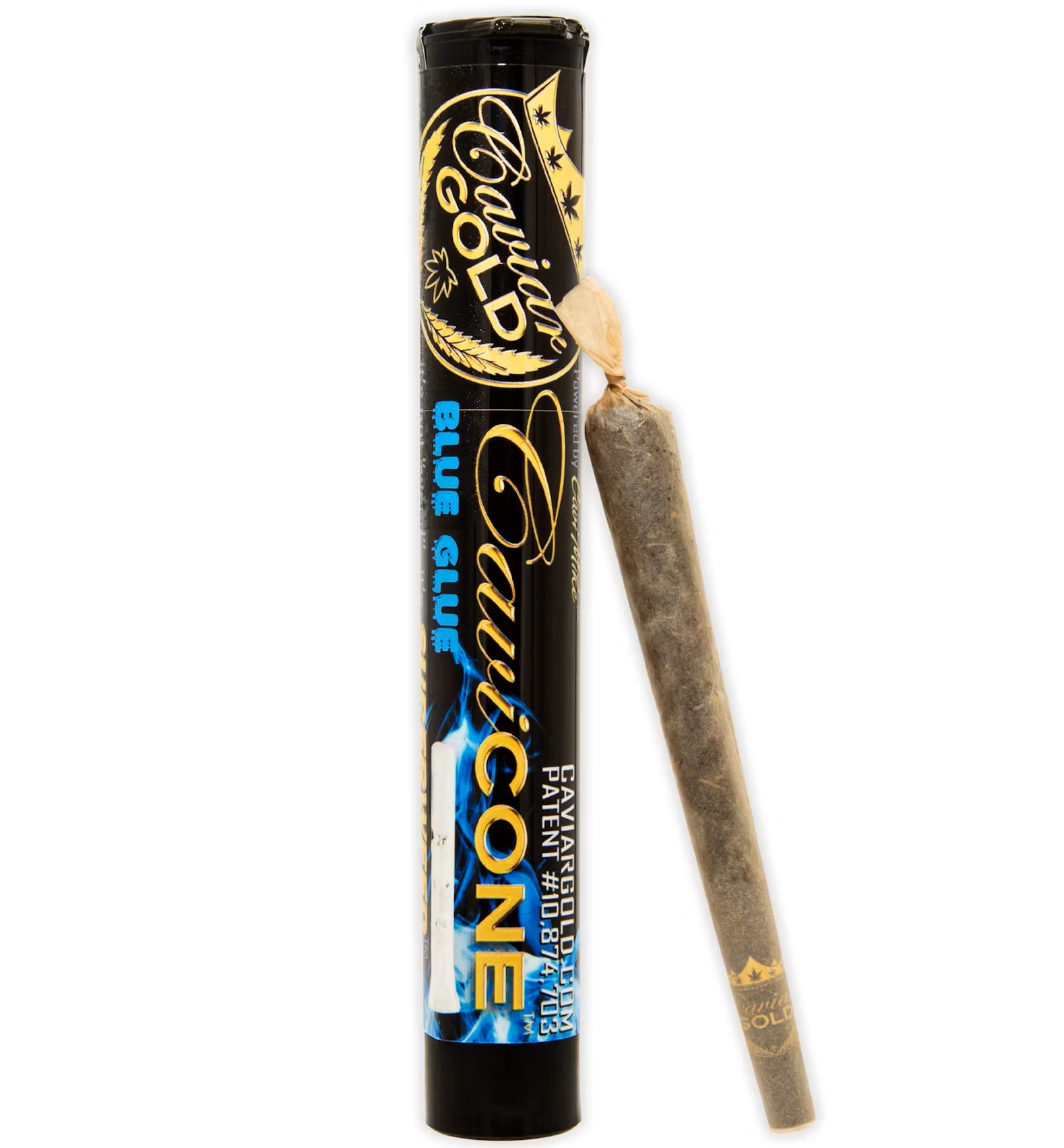 Photograph of product: Blue Glue Infused Pre-Roll | 1.5g | Cavi Cone