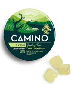 Photograph of product: SPARKLING PEAR 1:3 TH-oui:CBD GUMMIES - 40 MG - 20 PACK