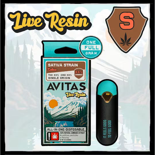 Photograph of product: Avitas - PINEAPPLE EXPRESS - Disposable Live Resin Cartridge - - S