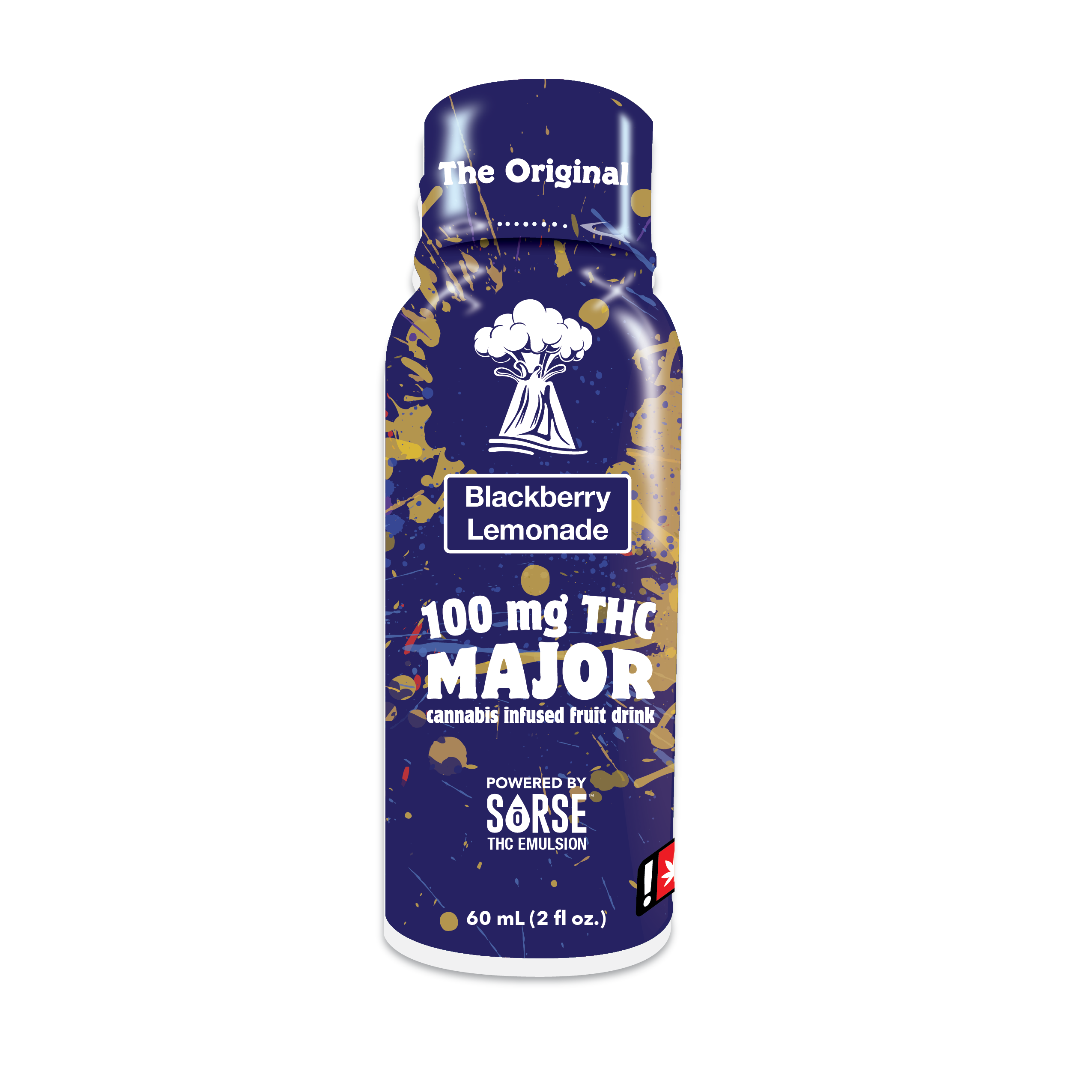 Photograph of product: Major 100mg Blackberry Lemonade Infused Drink- 2oz
