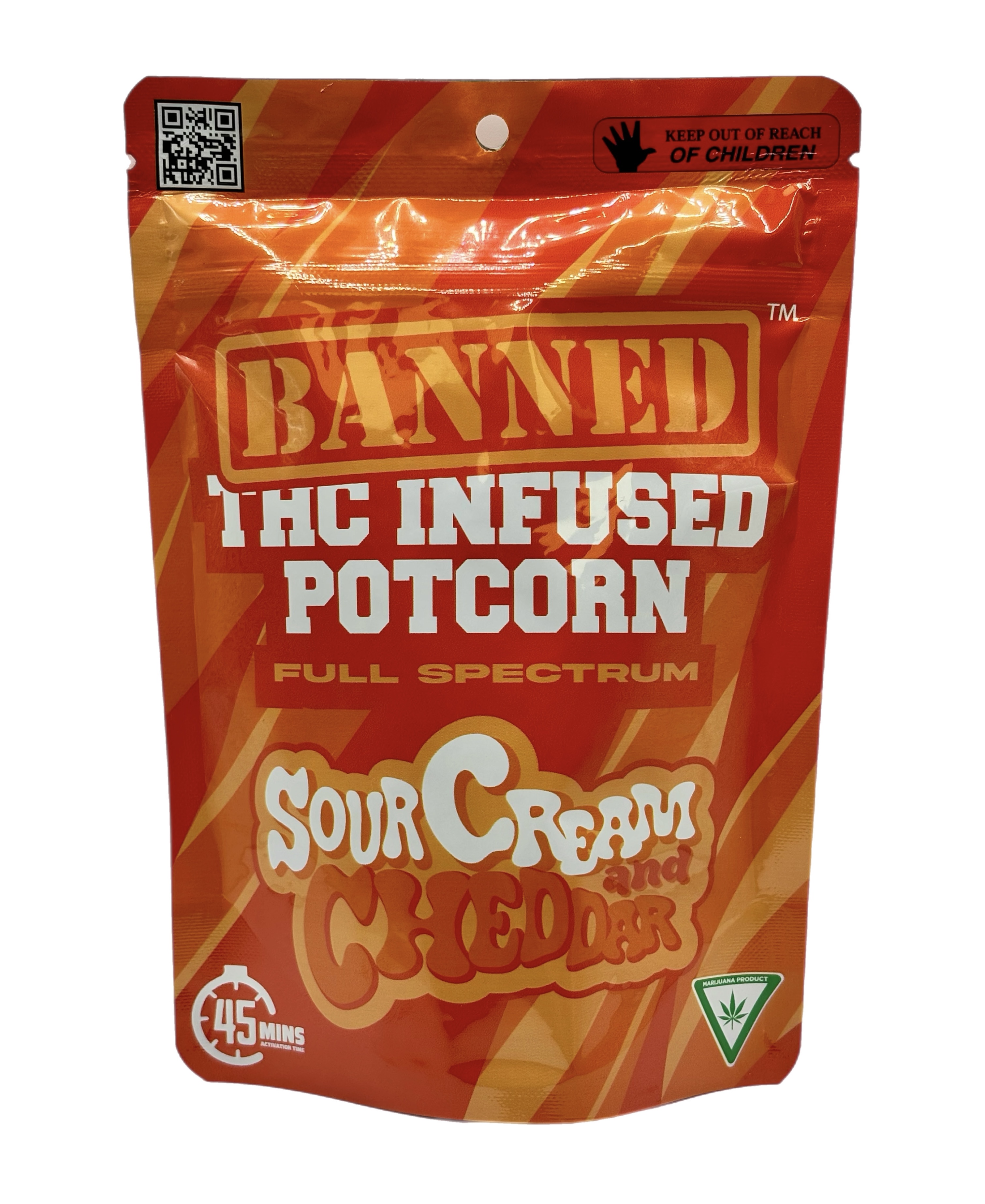 Photograph of product: Banned Co | Sour Cream & Cheddar | Potcorn | 200mg